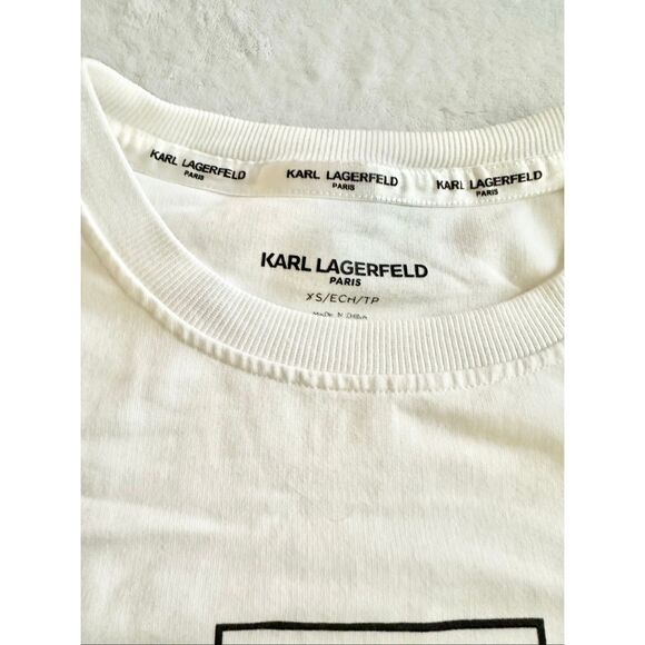 KARL LAGERFELD PARIS Bonjour Graphic Sweatshirt - size XS - Picture 4 of 10